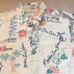 NEW! Half Button Down Hawaii Shirt